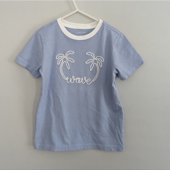 Janie and Jack Blue Tshirts 6 Applique Wave and Linen Stripes Toddler Bundle - Picture 5 of 8